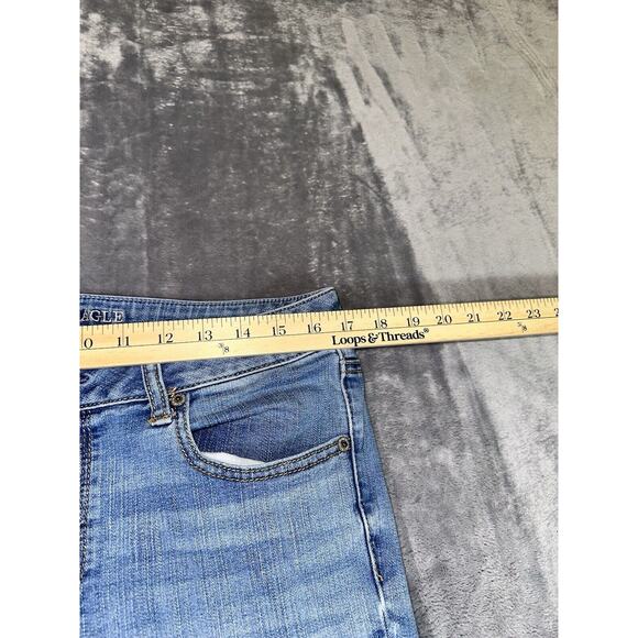 American Eagle Jeans Women's Mid Rise Straight Super Stretch Size 14 - Picture 5 of 11